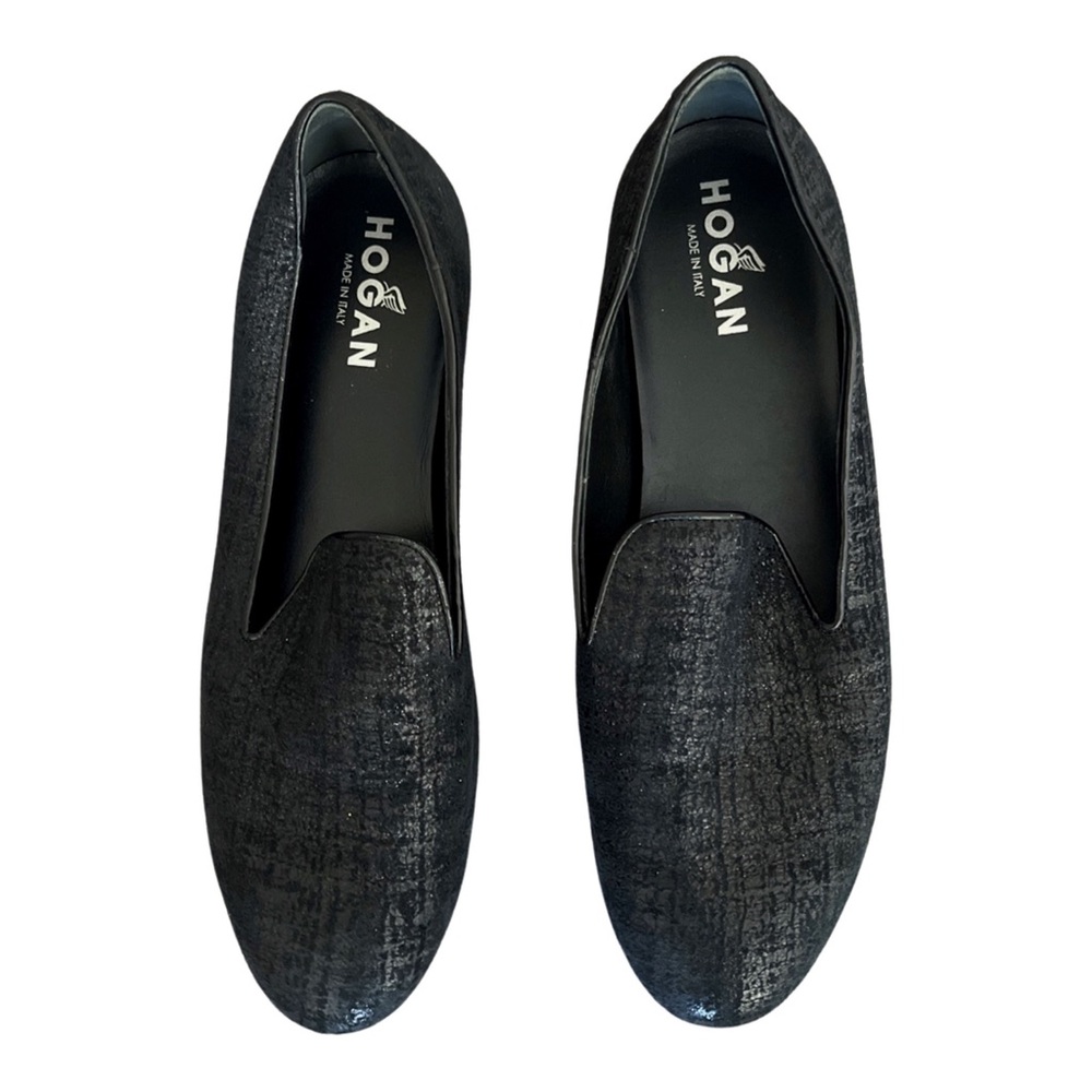 Sparkly leather loafers 🖤 🇮🇹